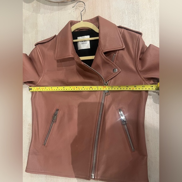 LTH JKT KAS Modern Biker Jacket Medium in Dusty Rose